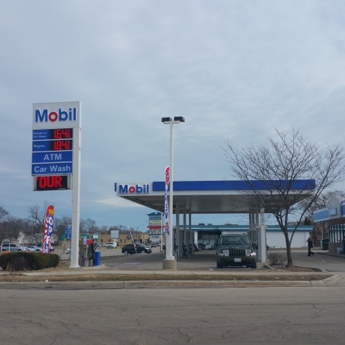 Mobil Gas Station On Grand Ave In Waukegan